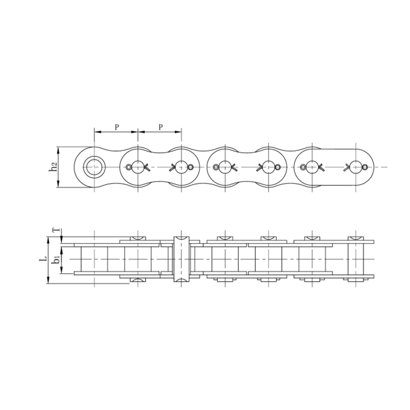 Präzisionsrollenketten mit kurzer Teilung und Splintausführung (A-Serie)