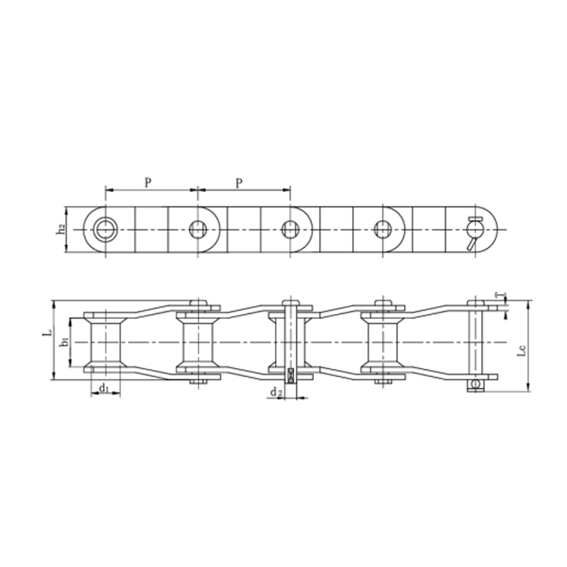 Geschweißte Mühlenketten aus Stahl mit gekröpften Gliedern
